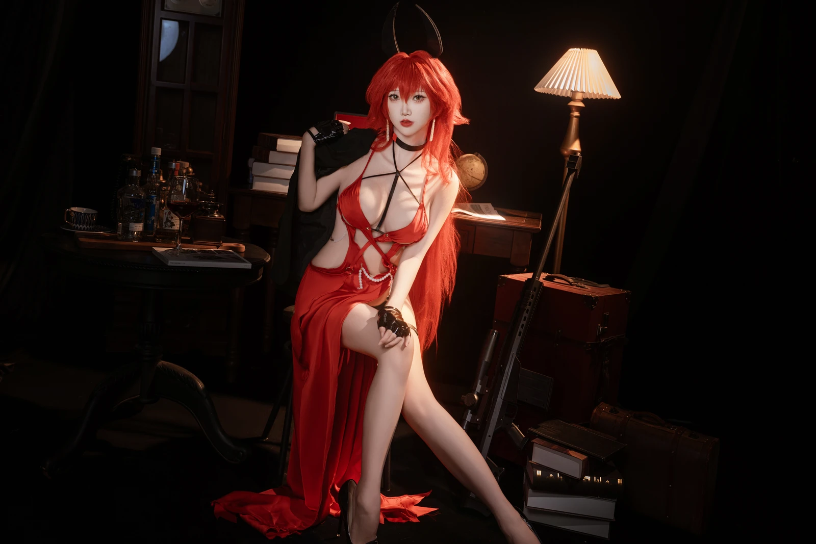 图片[3]-可爱人气Coser面饼仙儿 Nikke 小红帽礼服 24P-COS世界